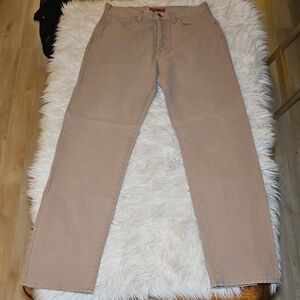 Ben Sherman Y2K Tan Corduroy-Feel Pants – 32x34, Multi-Button, Good Condition